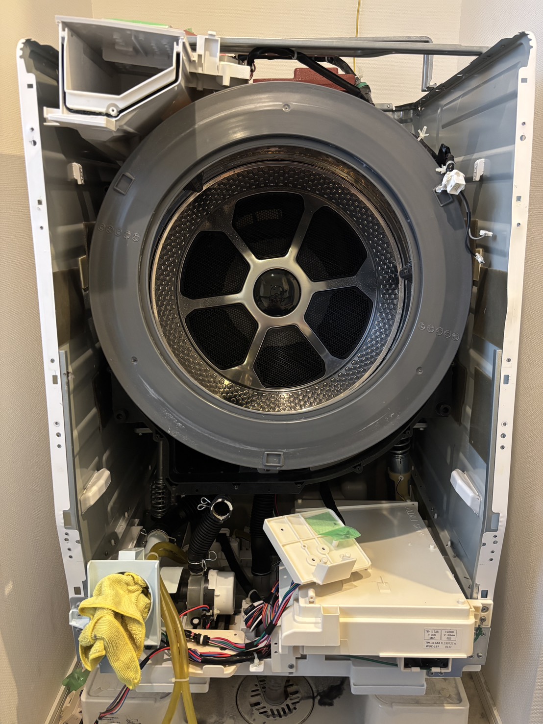 東芝ZABOON TW-117A8】ドラム式洗濯機の分解クリーニング！プロが見た